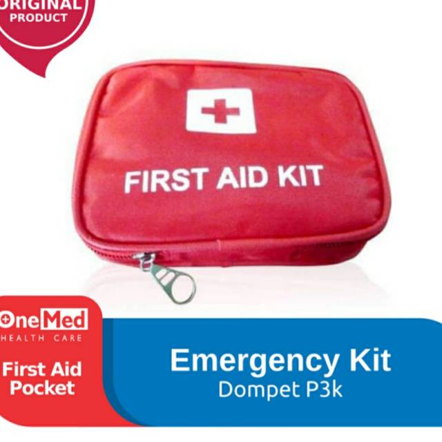 Onemed P3K warna merah model dompet One Med - Outdoor First Aid Kit