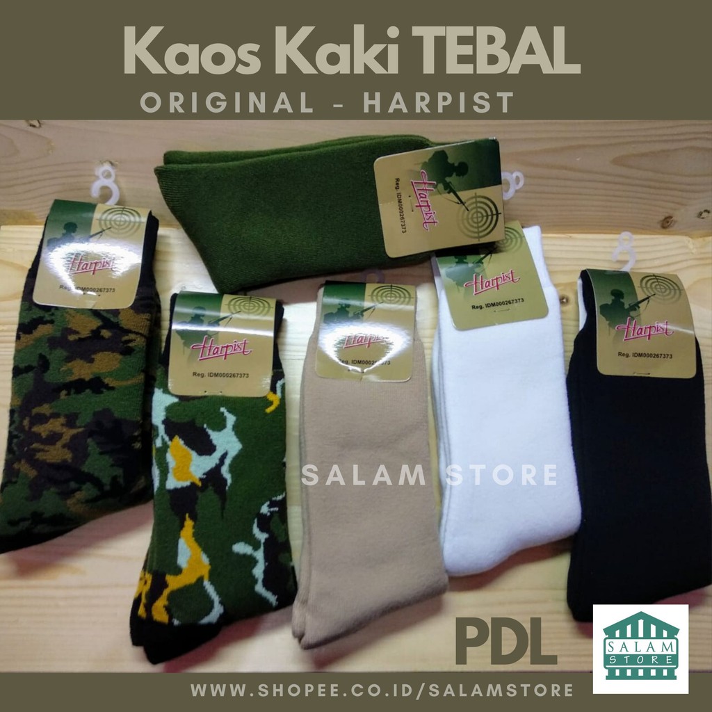 Kaos Kaki Tebal PDL Tentara Polisi Tactical Outdoor Pendakian ORIGINAL HARPIST Salam Store (COD bisa)-2