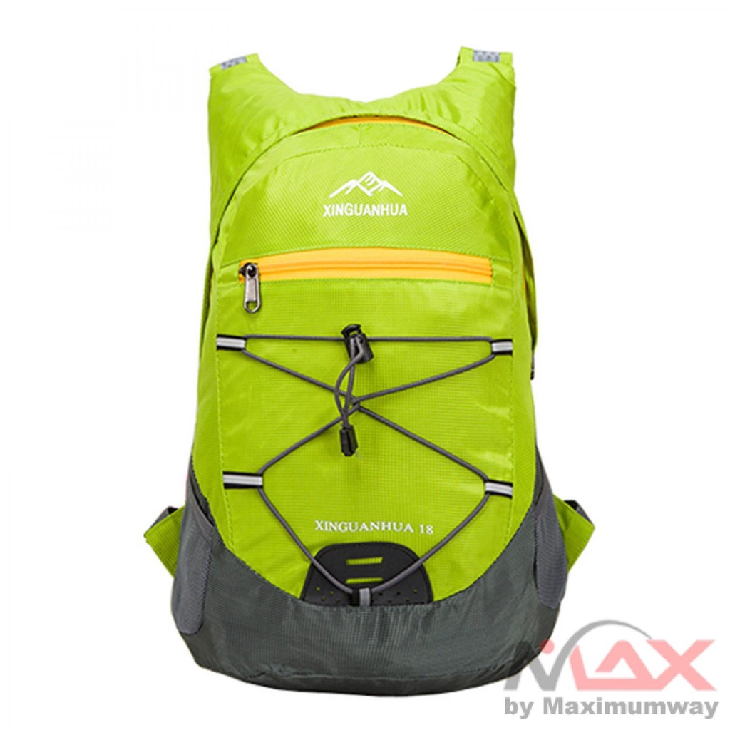 Xinguanhua Tas Ransel Travel Anti Air Pria Wanita Tas Gunung Lipat Waterproof 17L Warna Hijau Unisex Lightweight Waterproof Outdoor Sport Nylon Foldable Backpack Mochila Rucksack Cycling Trekking Climbing Camping Bag