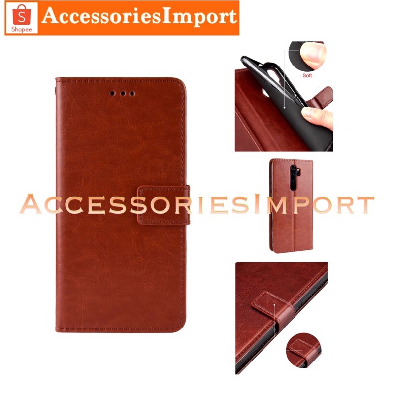 LEATHER CASE REDMI 12C/ A2/ A1/ REDMI 10 4G 5G/ 10C/ 10A/ REDMI 9/ 9T/ 9A/ 9C/ REDMI 8/ 8A/ 8A PRO / Flipcover Case Dompet Hp