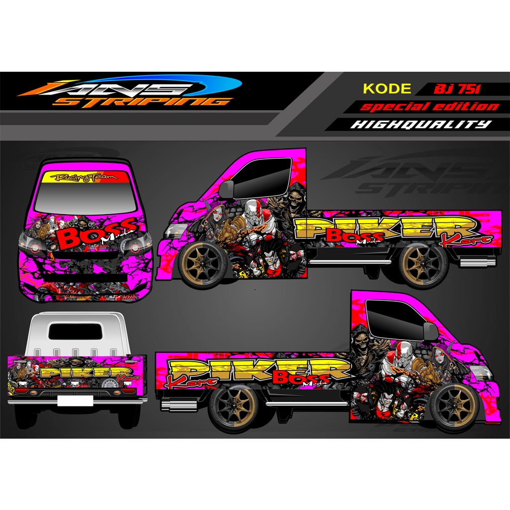 STICKER VARIASI MOBIL PICK UP GRANMAX , CARRY , L300 / DECAL PICK UP / DECAL GRANMAX / DECAL STICKER MOBIL