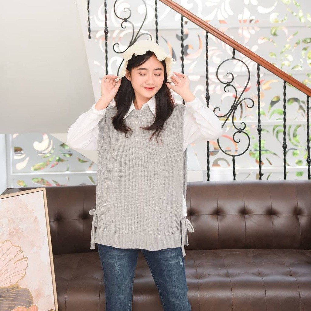 Nara Grosir - Cable You Vest l Sweater Polos l Sweater Pria dan Wanita
