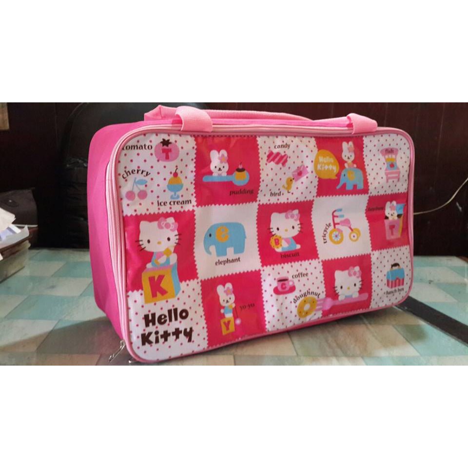 Tas Koper Anak Travelling Bag Karakter Kartun Hello Kitty Kotak