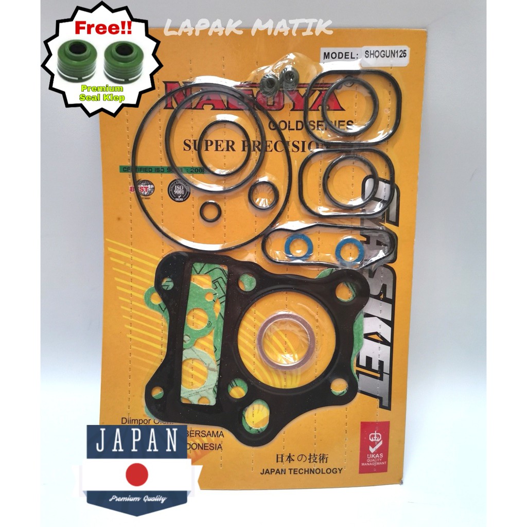 Paking Gasket TOP SET SHOGUN 125 ARASHI AXELO  Nagoya Gold perpak packing