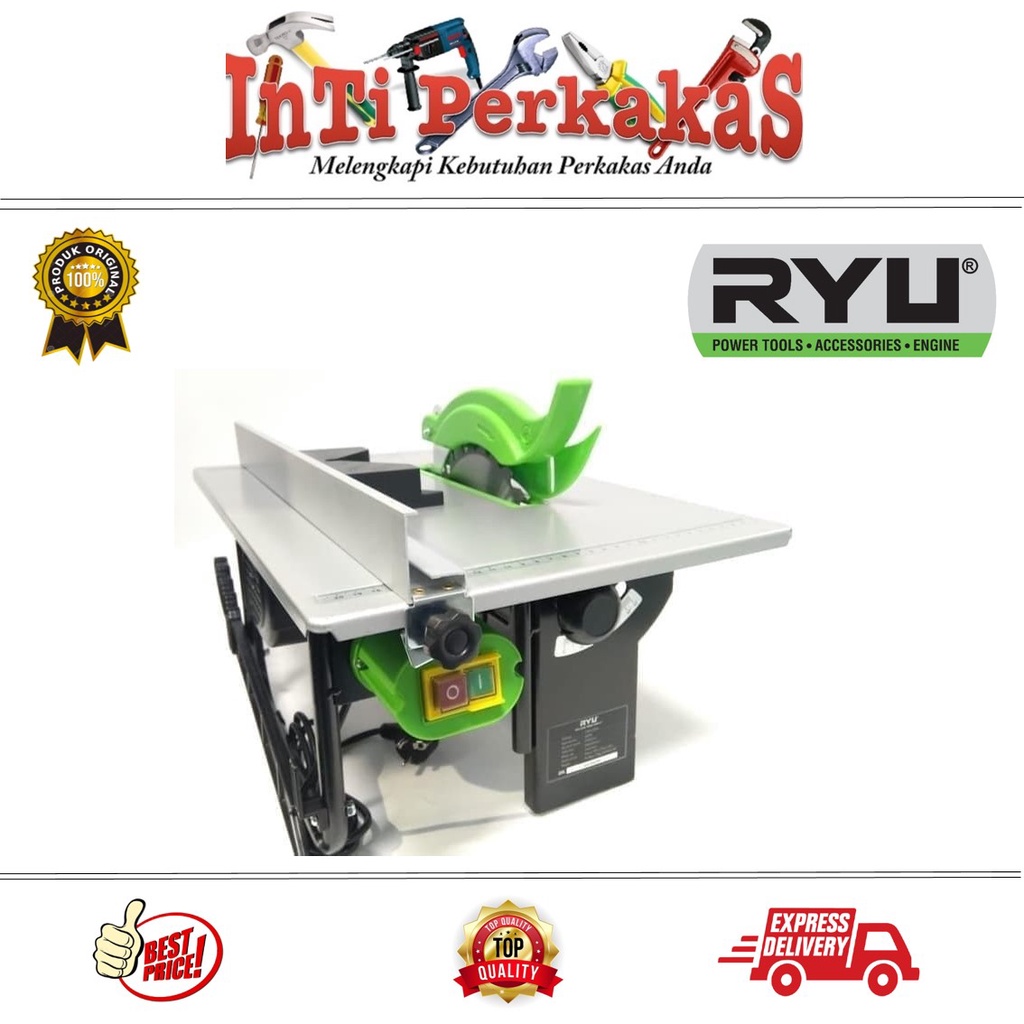 RYU TABLE SAW - MESIN GERGAJI MEJA 8 INCH - RTS8 ALAT PERTUKANGAN GERGAJI TABLE SAW