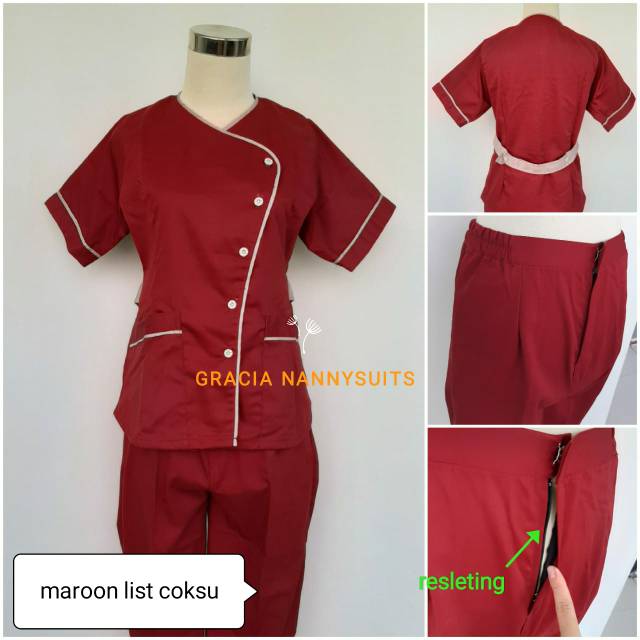 READY STOCK! GRACIA NANNYSUITS - KIMONO NANYSUITS /SERAGAM SUSTER / BAJU SUSTER / baju seragam MURAH