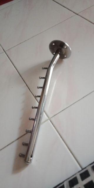 Hanger Suling 9 Titik Tempel Tembok Organizer Display Gantungan Baju Serbaguna