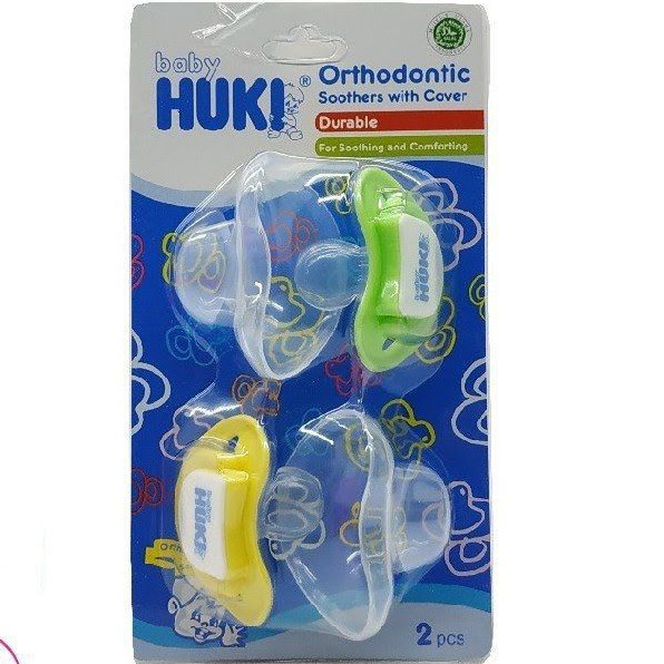 HUKI Baby Orthodontic Pacifier Empeng Gepeng Soothers isi 2 pcs