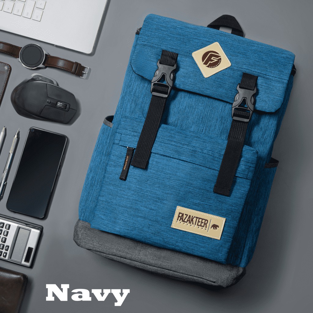 Tas Punggung Ransel Denim Kuat Pria Wanita Backpack Laptop