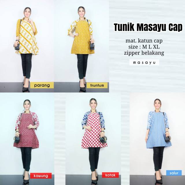 Tunik Masayu Cap Bahan Katun Cap New Arrival Ori Masayu Batik