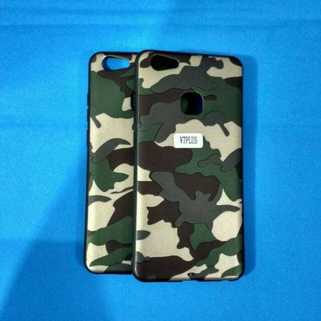 Army Case For Vivo V7 Plus Softcase Casing Cover Hp