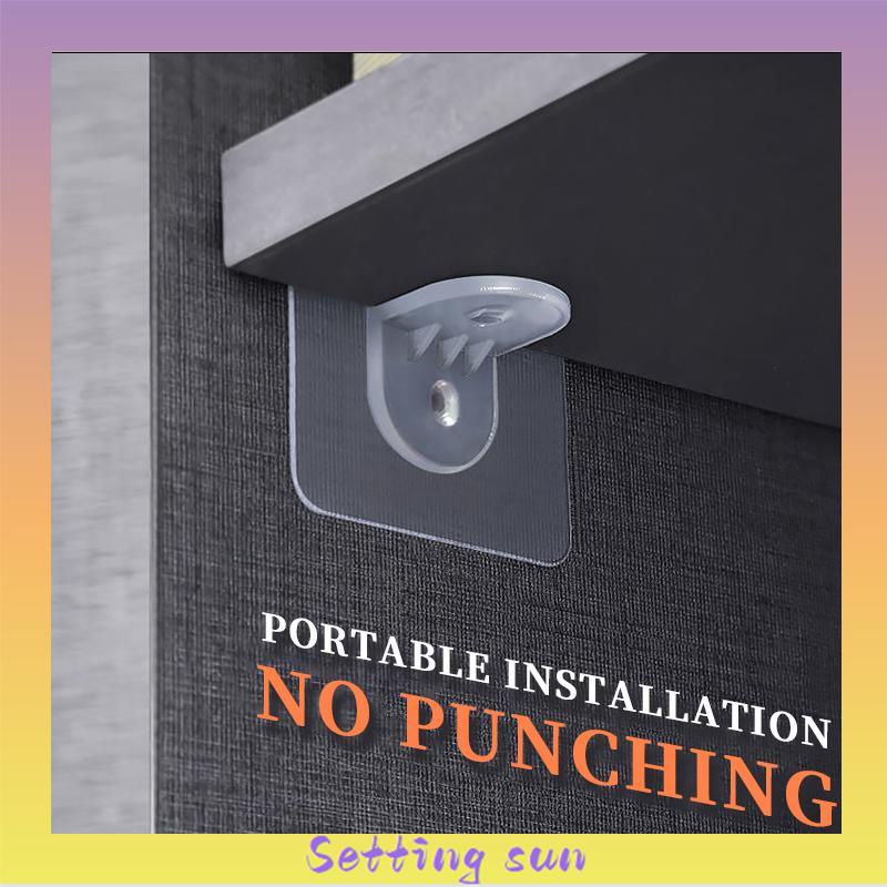 Self-adhesive Wall Hanging Hook Free Punch Sticker Transparan Hiasan Dinding Rumah Tangga Hook TN