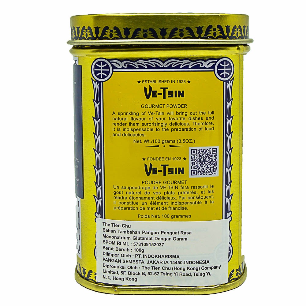 Ve-Tsin Gourmet Powder 100gr – Vetsin Hongkong - Bumbu Penyedap