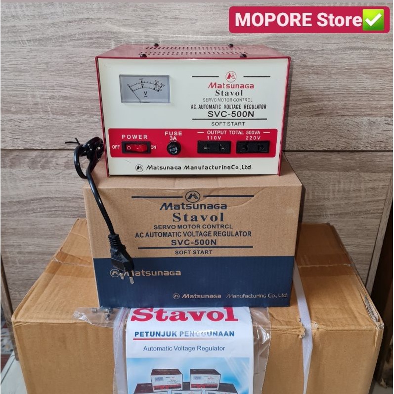 Stabiliser Matsunaga 500Watt/Stavolt Best Seller Casing MERAH