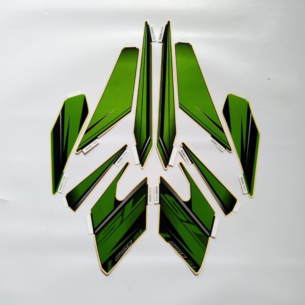 Striping sticker motor Ninja Z 250SL Hijau