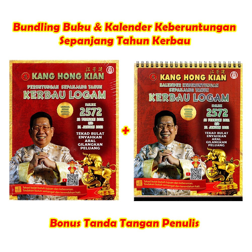

Bundling Buku & Kalender Keberuntungan Sepanjang Tahun Kerbau Kang Hong Kian