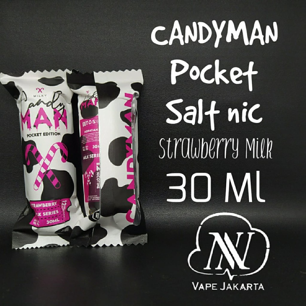 Jual Liquid Candyman Pocket Strawberry Milk 30ml 12mg