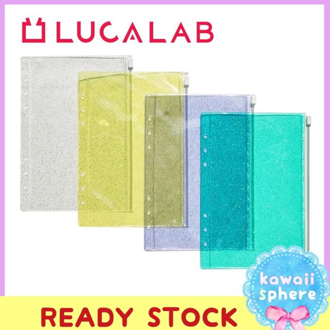 

Office & Stationery | Document Organizer | Lucalab A5 Glitter Zipper Bag | A5 6-Holes Ring Binder Refill Ready | Best Seller