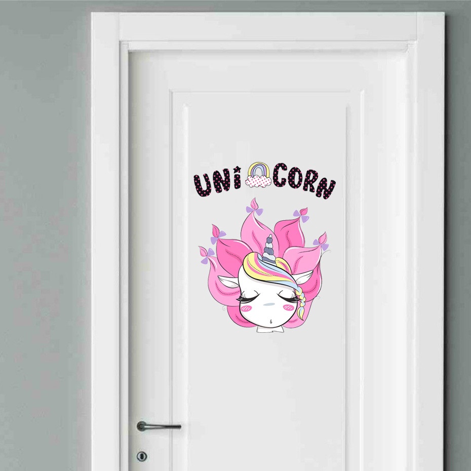 INS Style Unicorn Removable PVC Wall Art Sticker for Home Decoration Improvement