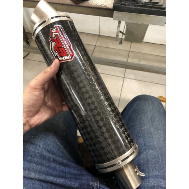 Silincer R9 Aragon Carbon dan header Stainless Satria Fu Fi