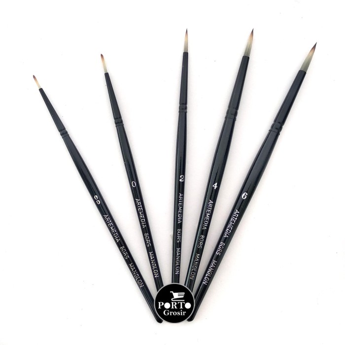 

(TERLARIS) Arte Manglon Watercolor Brush Set Kuas Cat Air Water Color 5 Pcs