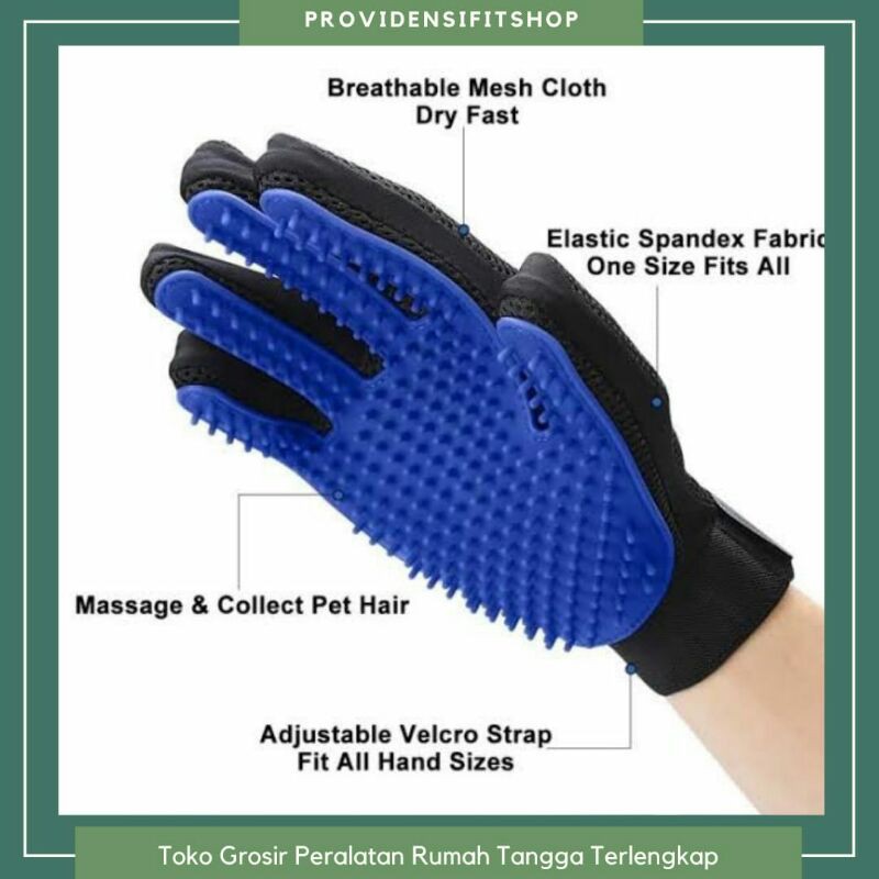 True Pet Glove Sarung Tangan Sisir Anjing Kucing Grooming