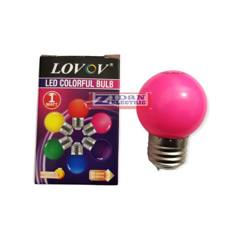 Lampu Led Warna 1 Watt / Lampu Tidur Led 1w Warna Lovov