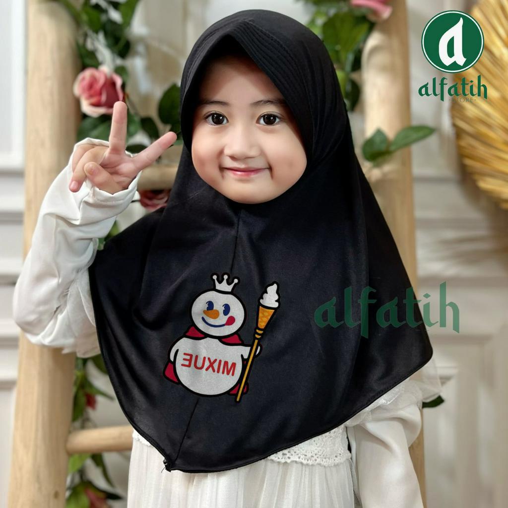 JILBAB MIXUE USIA 4-7 TAHUN / JILBAB ANAK MIXUE / HIJAB MIXUE JILBAB ANAK KARAKTER MIXU BOBA JENY  REMPEL KARAKTER /JILBAB ANAK TRENDI