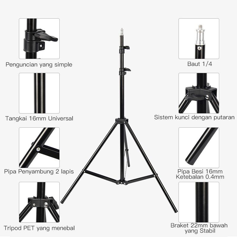 STAN TRIPOD 2,1 METER TRIPOD CAMERA MULTIFUNGSI