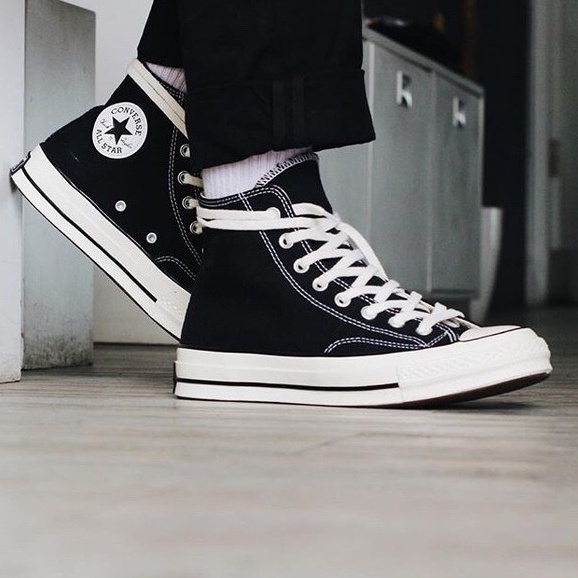 Sepatu Converse 70s EGRET Hitam Tinggi Best Quality Murah Berkualitas