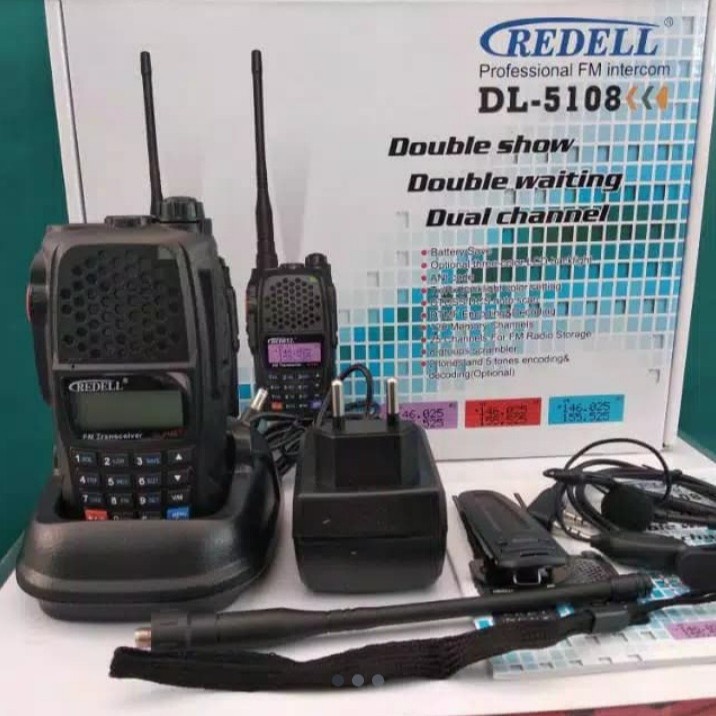 HT REDELL DL-5108 DUALBAND DUAL-STANDBY handy talky DL5108 frekuensi vhf dan uhf RADIO DL 5108 murah