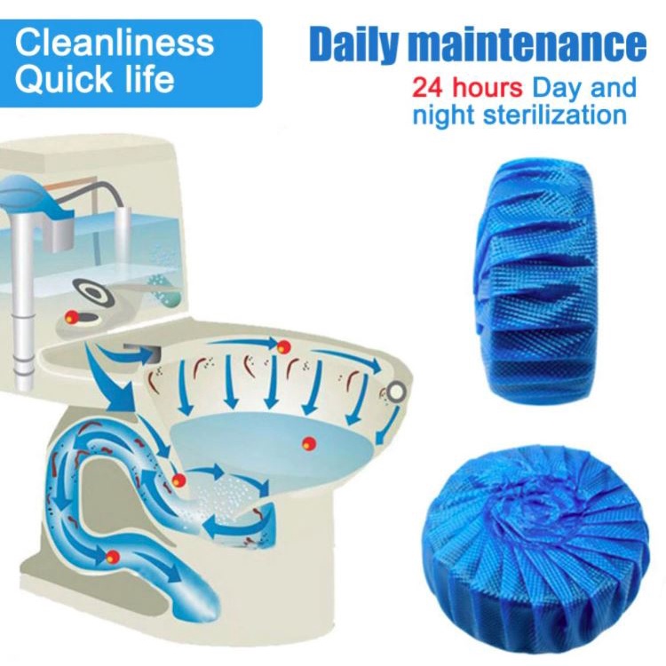 [BISA COD] Tablet Biru Pembersih Penyegar Kloset Toilet Cleaner Anti Kuman 50g