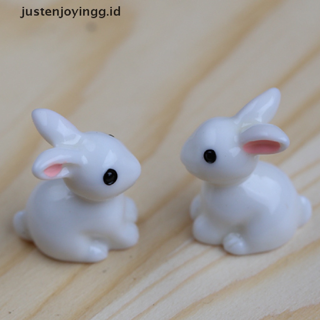 2pcs / Set Miniatur Kelinci Untuk Dekorasi Taman Mini / Fairy Garden