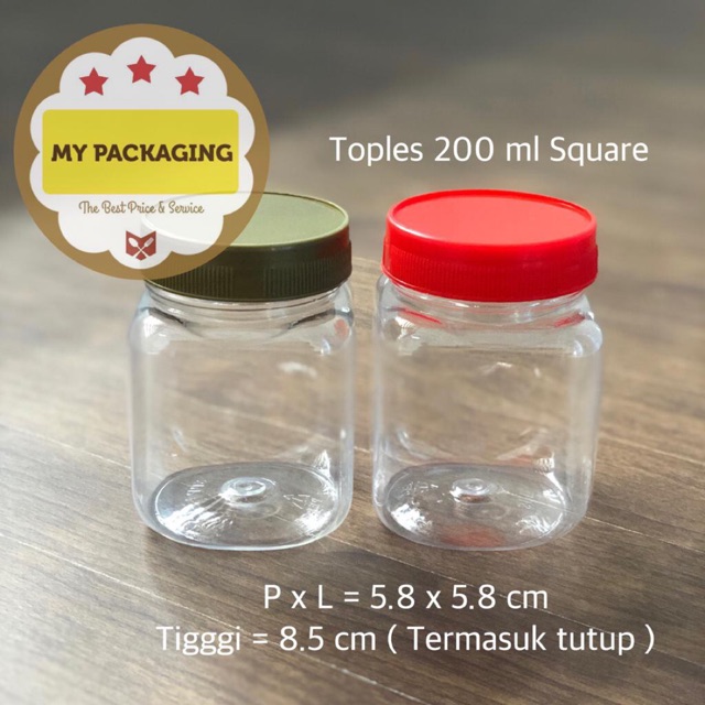 50pcs - Toples Sambal / Tempat Bumbu Saos &amp; Kecap 200 ml SQUARE (isi50)