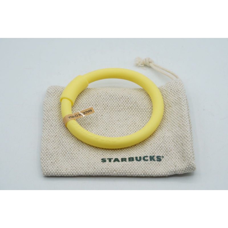 Starbucks Reusable Straw Yellow Sedotan Silikon Silicone
