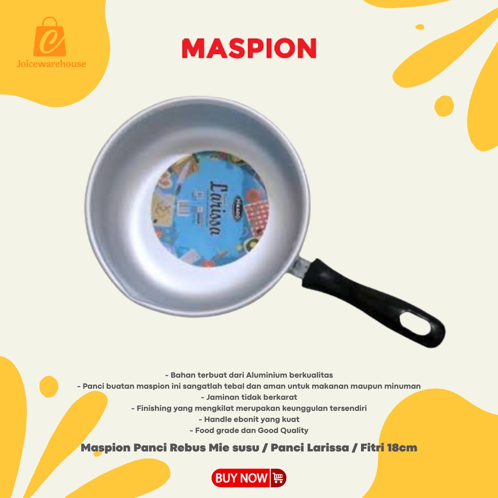 Maspion Panci Rebus Mie susu / Panci Larissa / Fitri 18cm