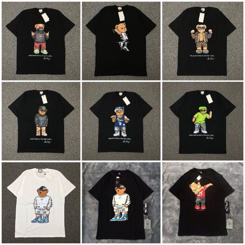KAOS TSHRIT GUCCI BEAR PARODY - LOGO BERUANG AUTENTICH PREMIUM - KAOS GUCCI PRIA/KAOS GUCCI WANITA