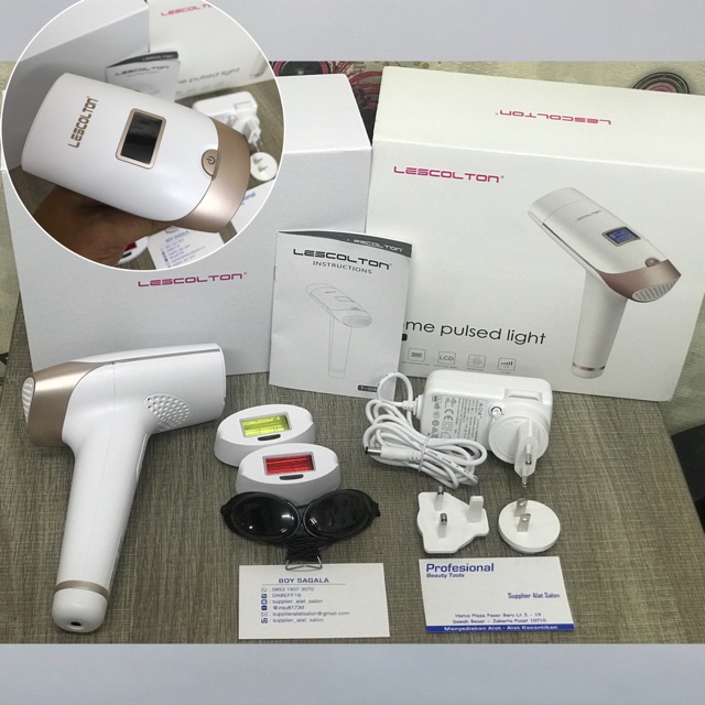 Alat kecantikan portable IPL LESCOLTON T009i Hair Removal IPL Home Pulsed Light dengan Display LCD