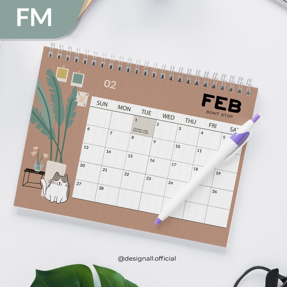 

[KODE PRODUK QDEDF9557] Designall Kalender Meja / Kalender Duduk Aesthetic Tahun 2022 Spiral FM