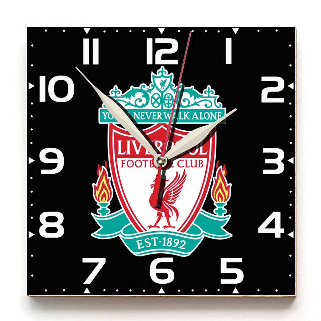 JAM DINDING UNIK KARAKTER LIVERPOOL YNWA . KAYU 30x30