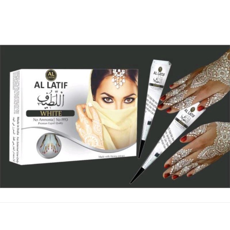 AL LATIF WHITE CONE/HENA UKIR HALAL