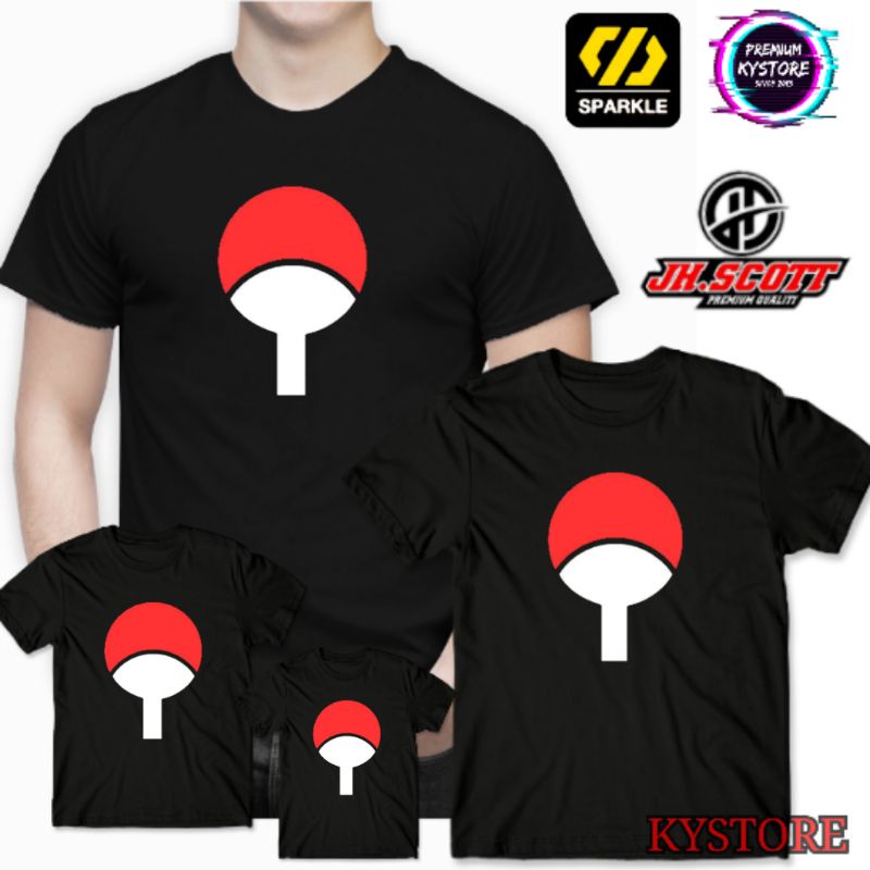 Kaos anime pria lengan pendek dewasa dan anak edisi famili Cotton Combad 30s