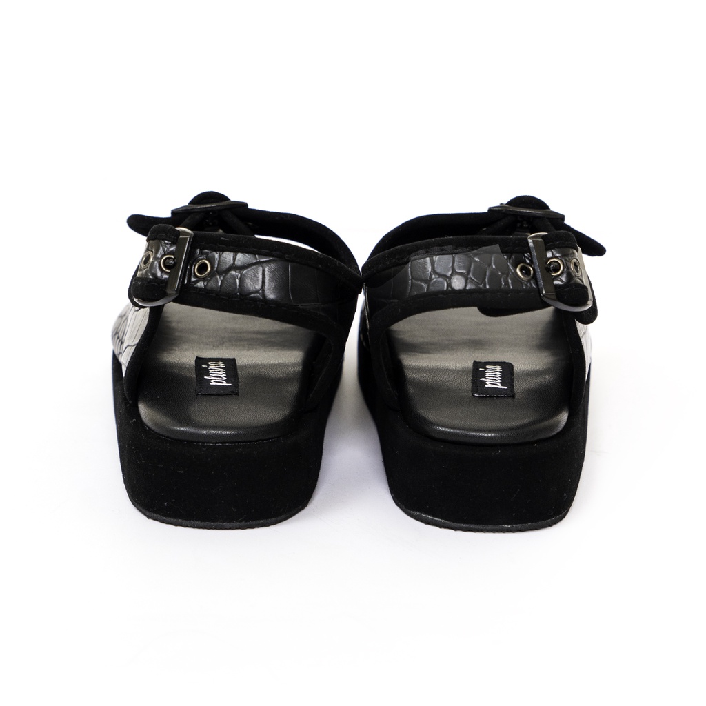 Pluvia NILE Sandal Tali Wanita Platform Sandal Croco-2