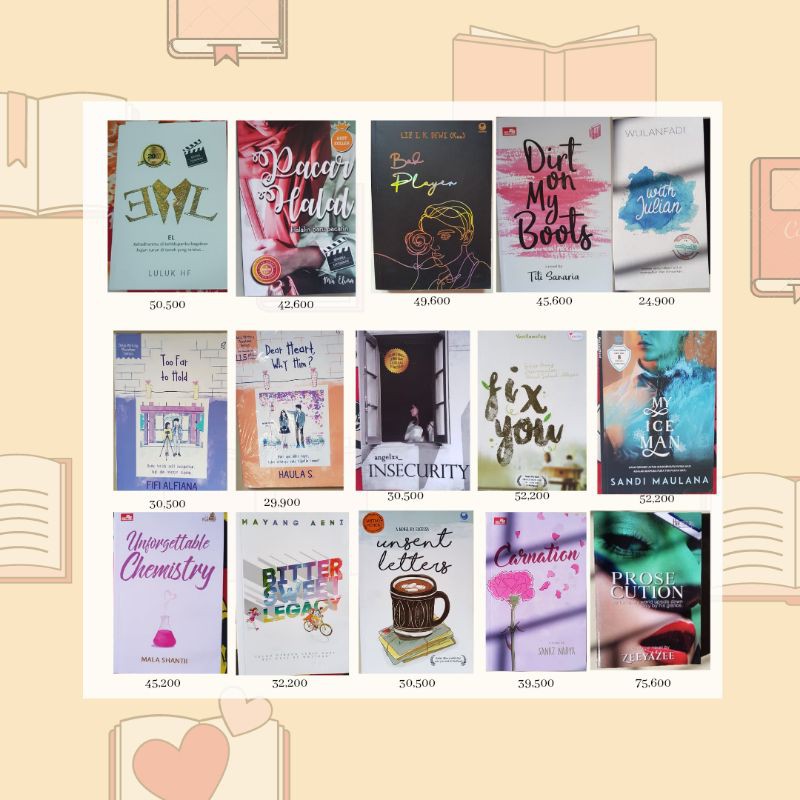 Buku Novel Wattpad Preloved Original Murah / Buku Bekas Original