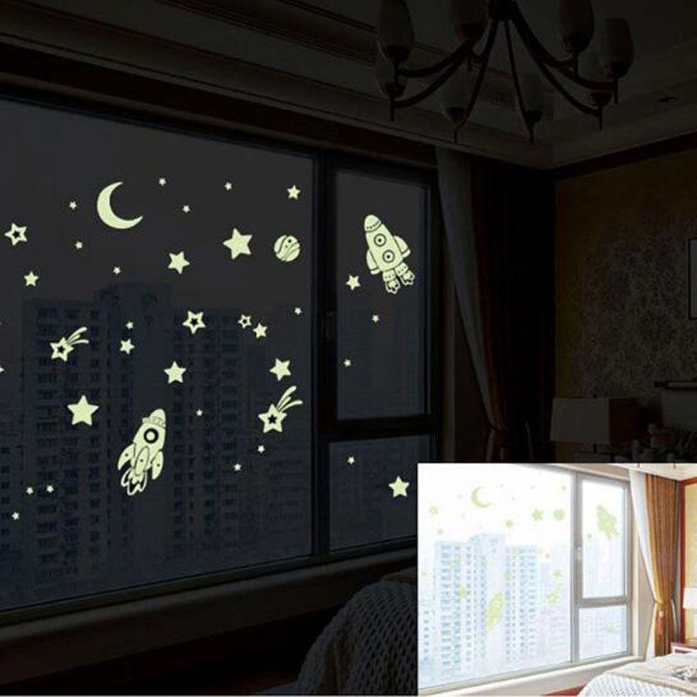 Agustina Stiker Dinding DIY Art Decal Fluorescent Luminous Glow In Dark