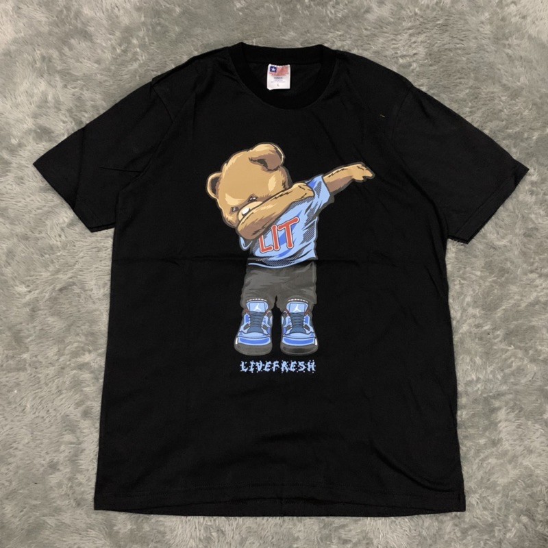 Kaos Tshirt Nsa Bear Lit Blue Mirror