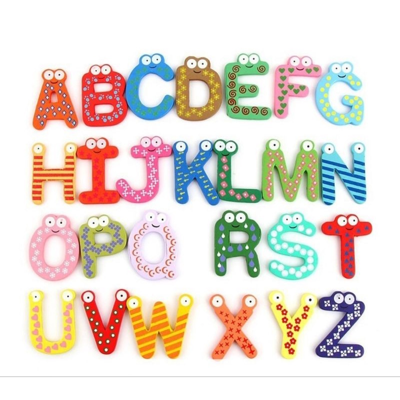 Mainan Edukasi Alphabet Magnet Kulkas Tempelan Huruf