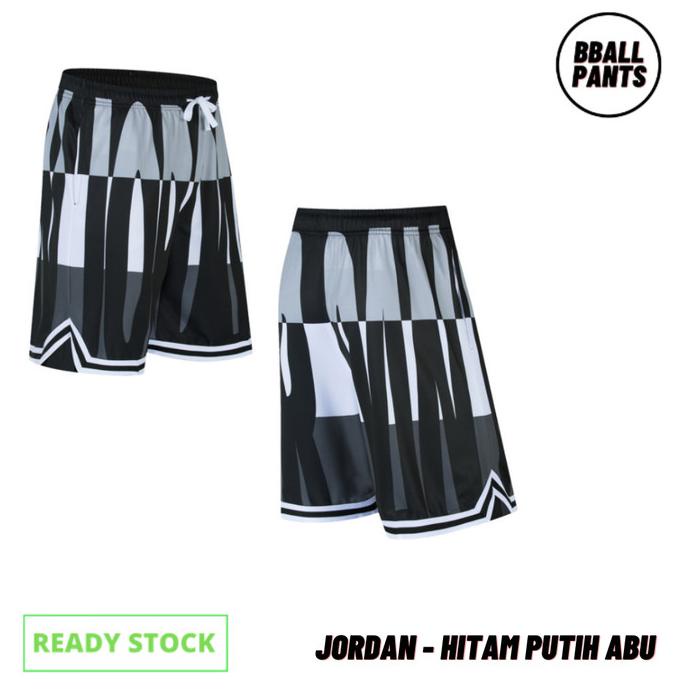 Bball Pants - Michael Jordan - Celana Basket - Hitam Putih Abu Terlaris
