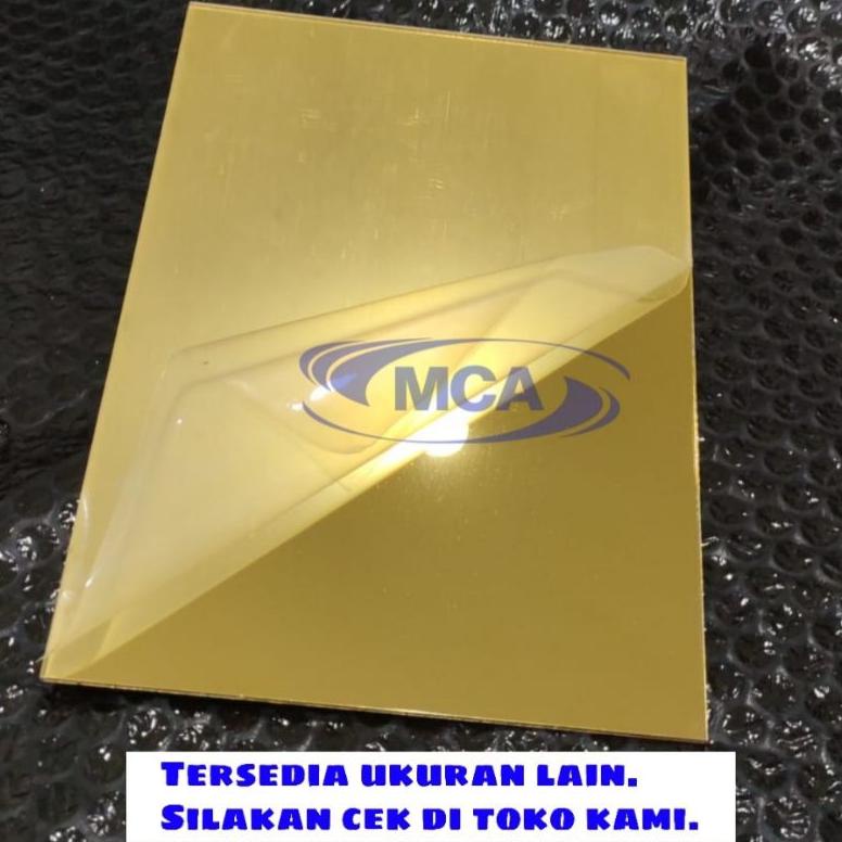 Akrilik Lembaran Gold Mirror A4 / Acrylic Mirror Gold / Laser Cutting