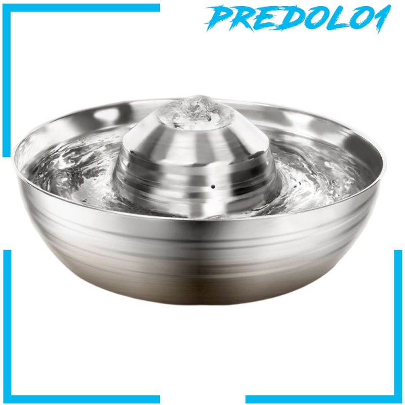 Predolo1 Dispenser Air Minum Otomatis 2l Bahan Stainless Steel Untuk Anjing / Kucing